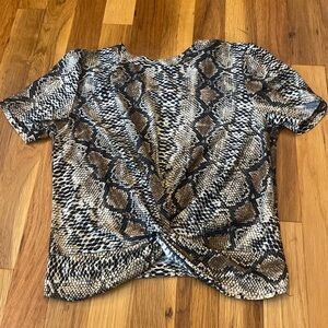 Jordyn Jagger Women’s Snake Skin Crop Top Size S